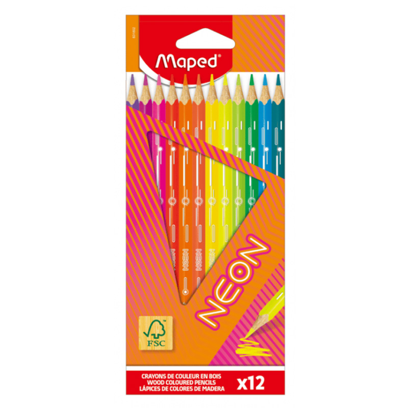  LAPIZ COLOR MAPED NEON X12