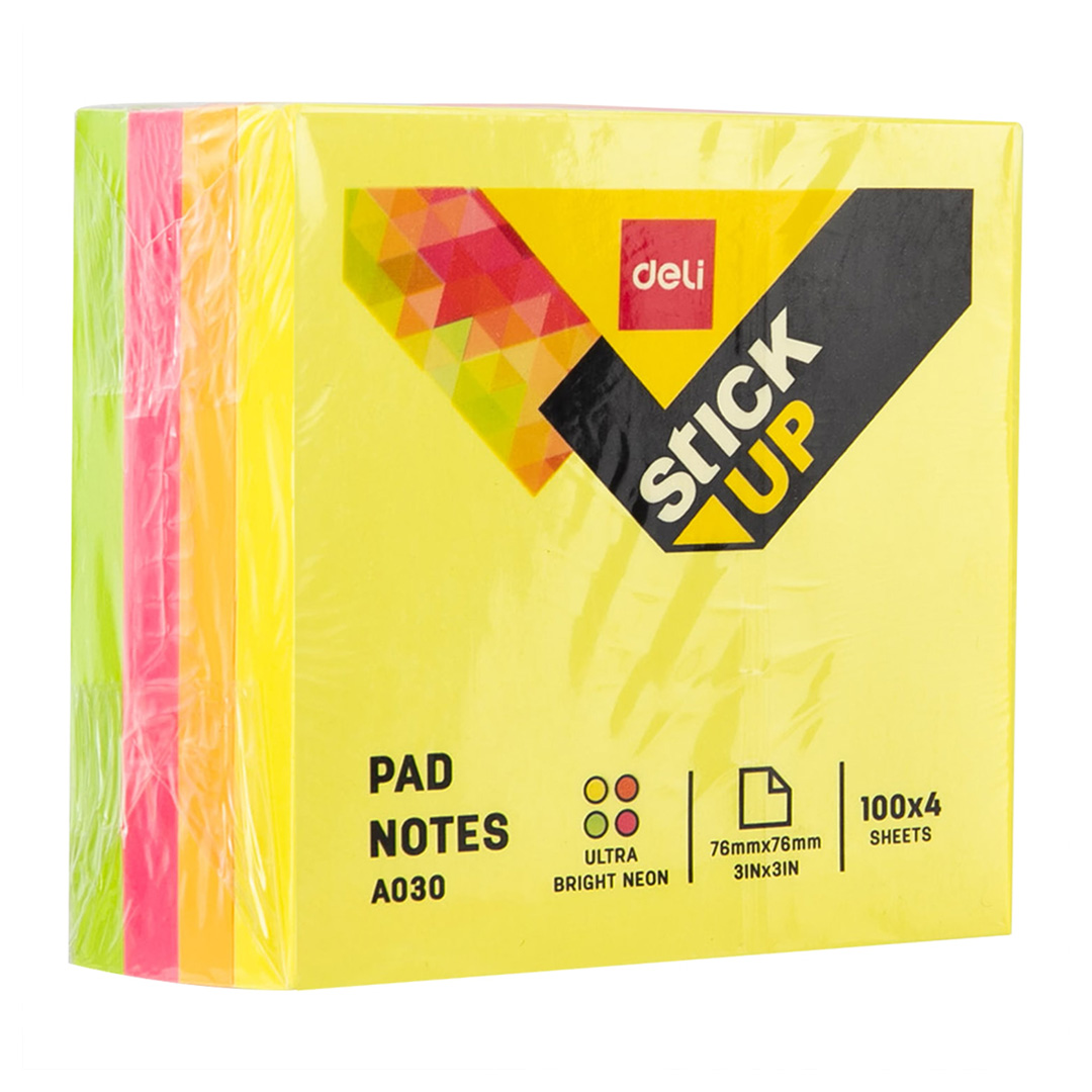  NOTA ADHESIVA DELI 4 COLORES FLUO TACO
