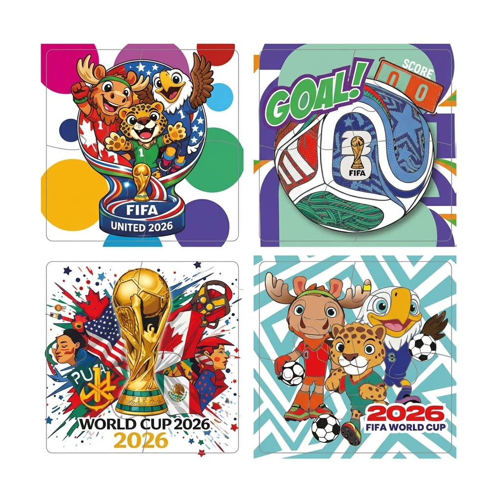  JUEGO ROMPECABEZAS INKDROP X4 PIEZAS  MUNDIAL