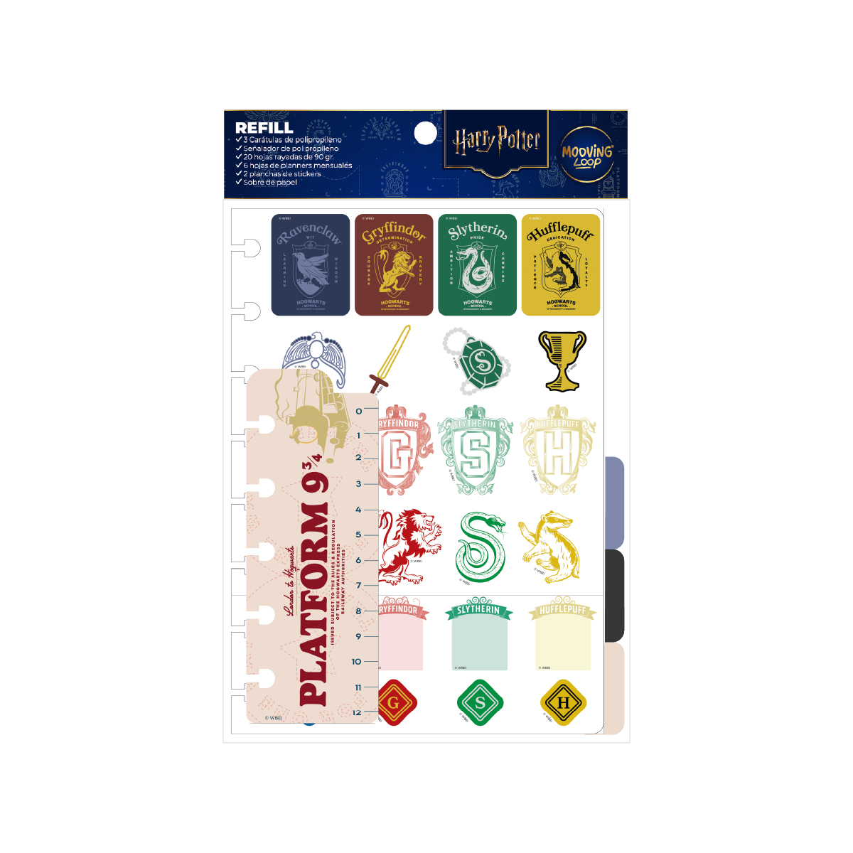  REPUESTO CUADERNO MOOVING LOOP A5 HARRY;
POTTER RAYADO