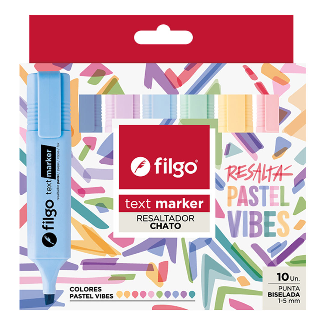 RESALTADOR CHATO FILGO X10 PASTEL VIBES