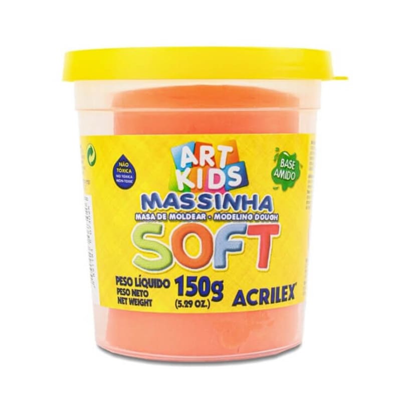  MASA MODELAR SOFT ACRILEX POTE 150G  NARANJA X6