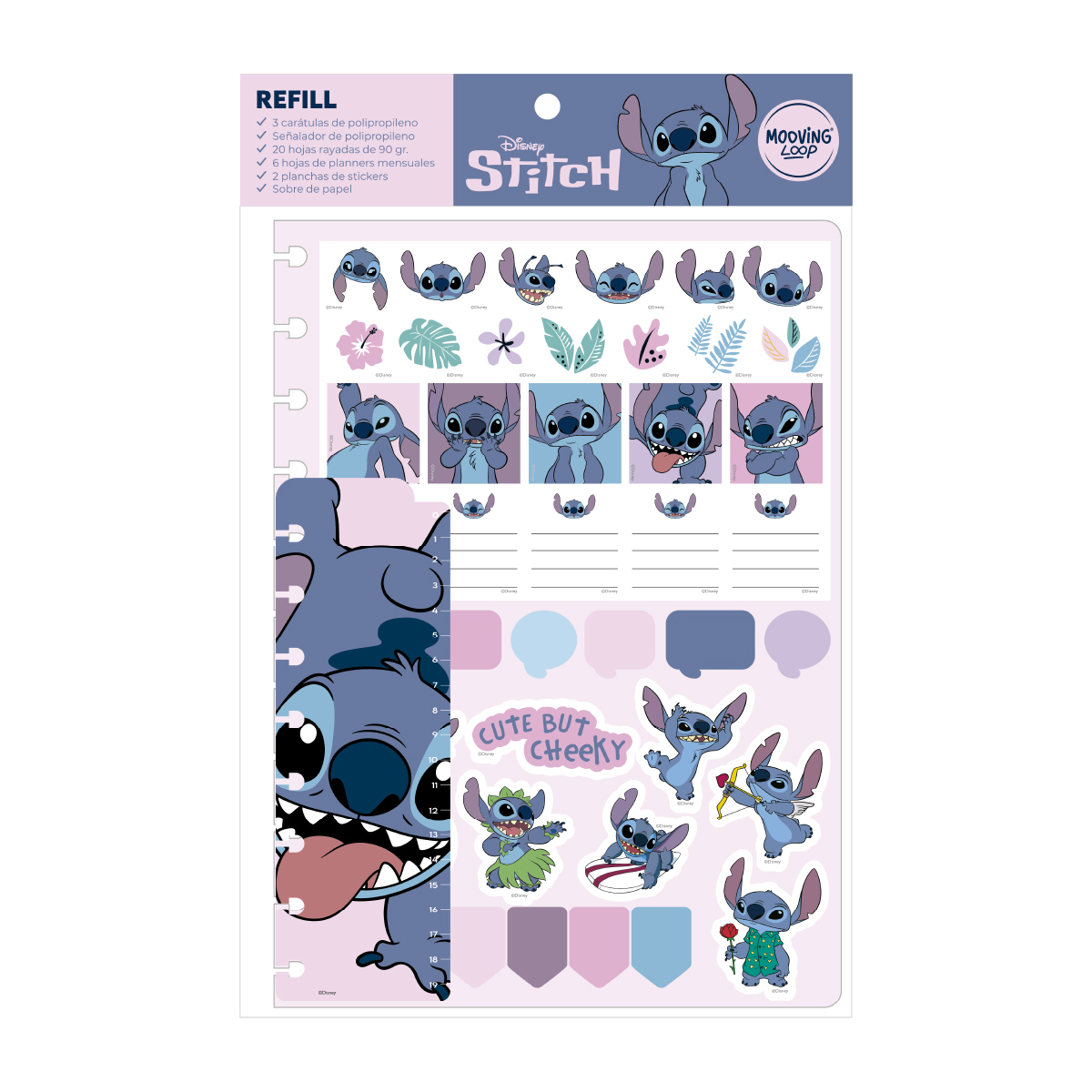  REPUESTO CUADERNO MOOVING LOOP CARTA  STITCH X20