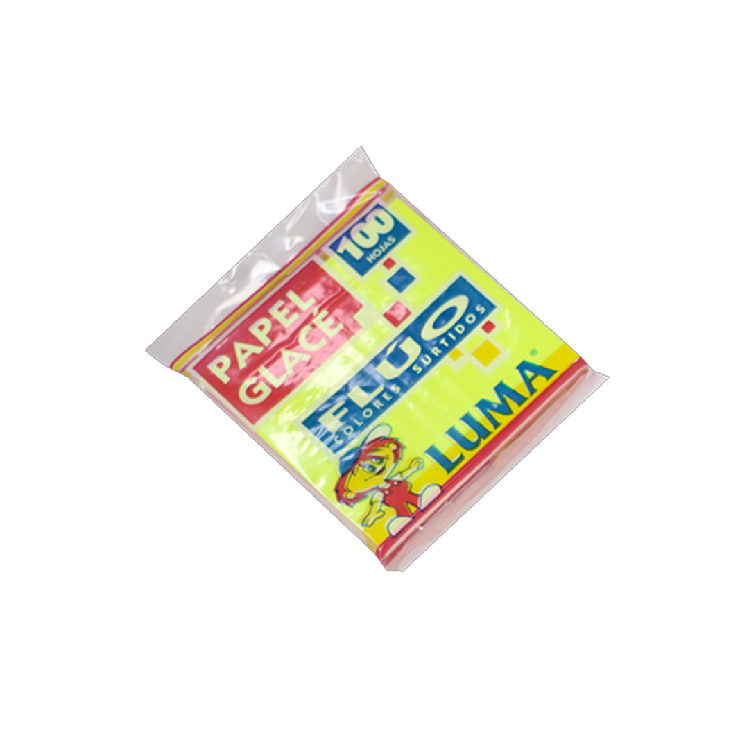  PAPEL GLASE LUMA FLUO 10X10 TACO X 100;
HOJAS