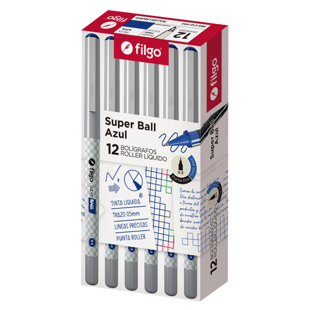  ROLLER FILGO SUPER BALL 0.5 AZUL X12