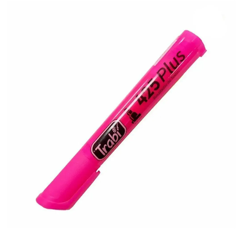  RESALTADOR REDONDO TRABI 425 PLUS  RECARGABLE X12 FLUO R0SA