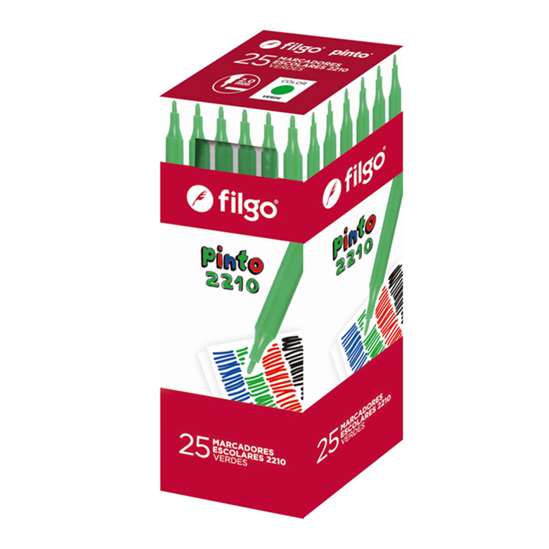  MARCADOR ESCOLAR FILGO PINTO 2210 VERDE X25