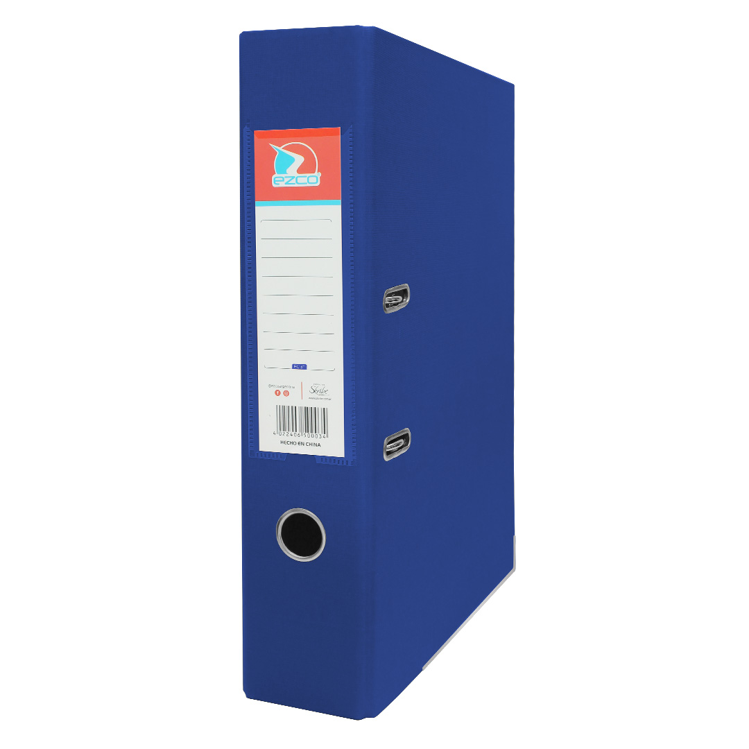  BIBLIORATO OFICIO EZCO PLASTICO PALANCA ALTA AZUL