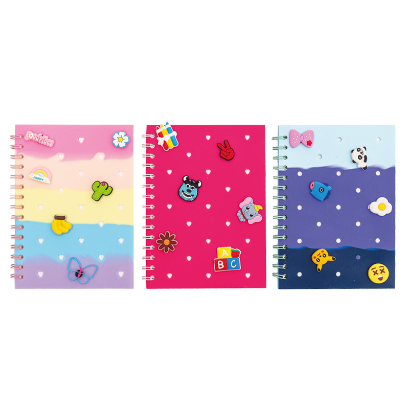  CUADERNO VALUES 14X21 TAPA PU ESPIRALADO CON PINS 80H SURTIDO