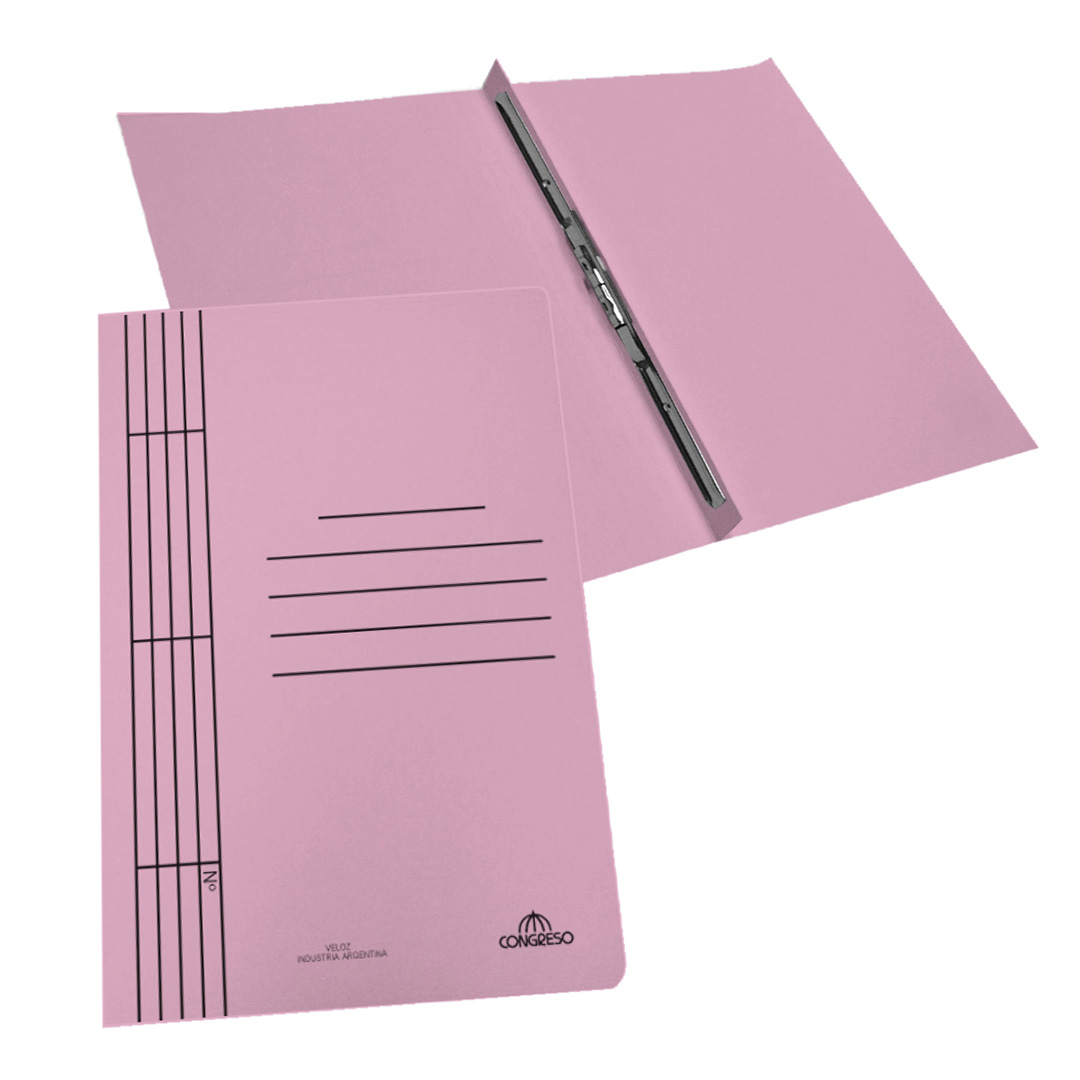  CARPETA BROCHE VELOX CONGRESO OFICIO  170GR ROSA X50