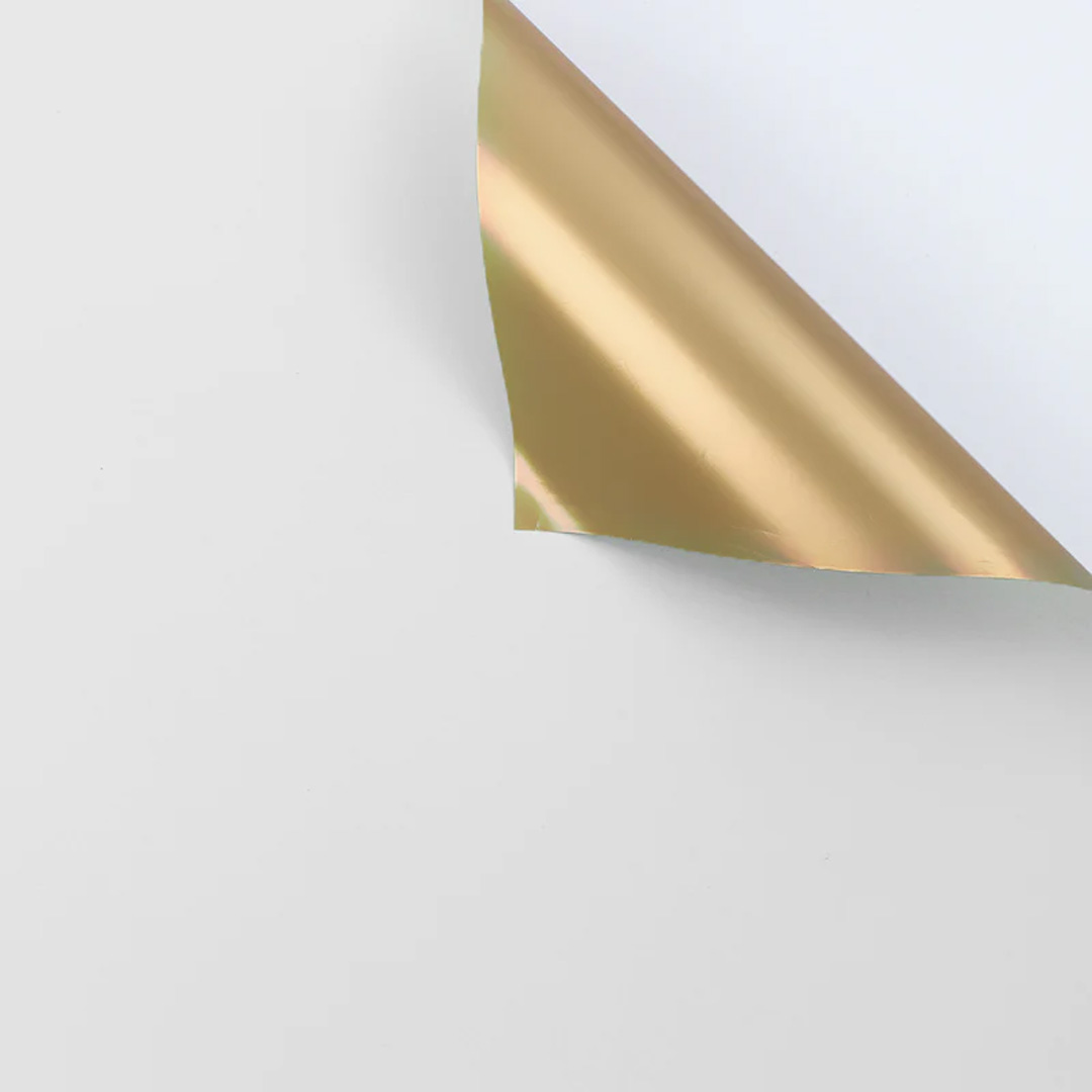  PAPEL COREANO REXON BICOLOR DORADO  X10H 57X57 BLANCO