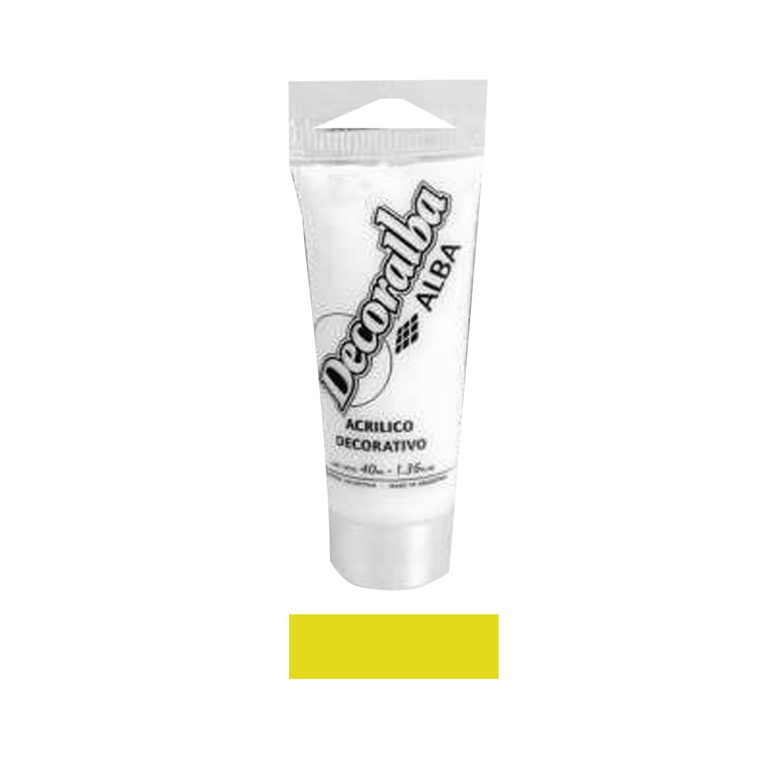  ACRILICO DECORATIVO ALBA 40ML AMARILLO;
BRILLANTE