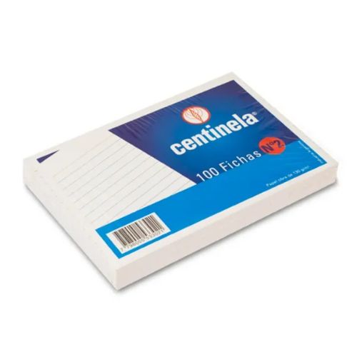  FICHA CENTINELA N2 100 HOJAS RAYADO