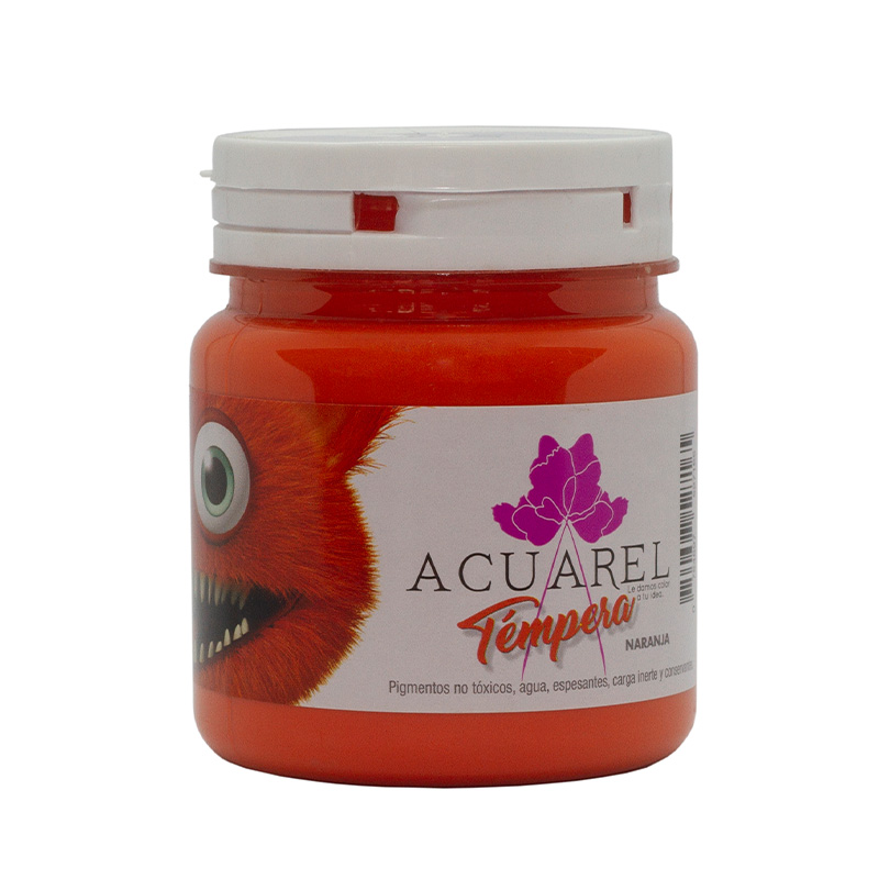  TEMPERA ACUAREL POTE 250GR NARANJA