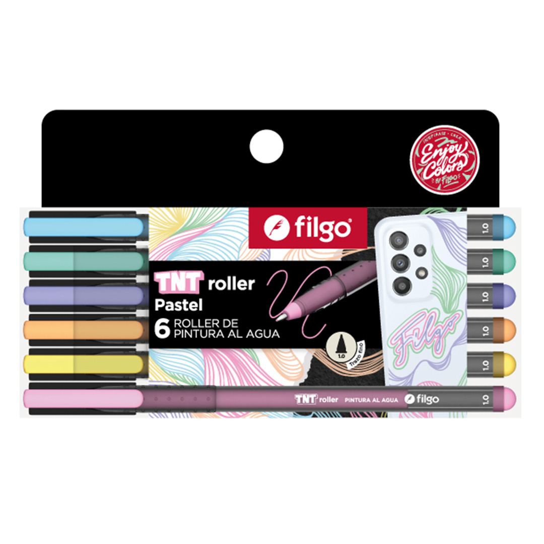  ROLLER PINTURA AL AGUA FILGO TNT PASTEL X6