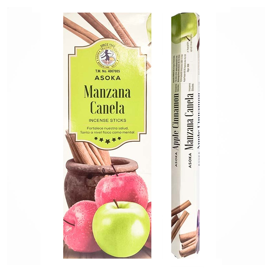  SAHUMERIO ASOKA HEXAGONAL X6 MANZANA  CANELA