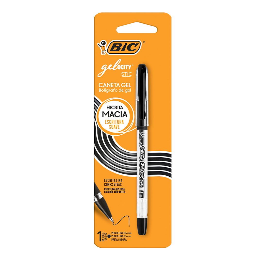  ROLLER GEL BIC GELOCITY STIC 05MM BLISTER X1 NEGRO