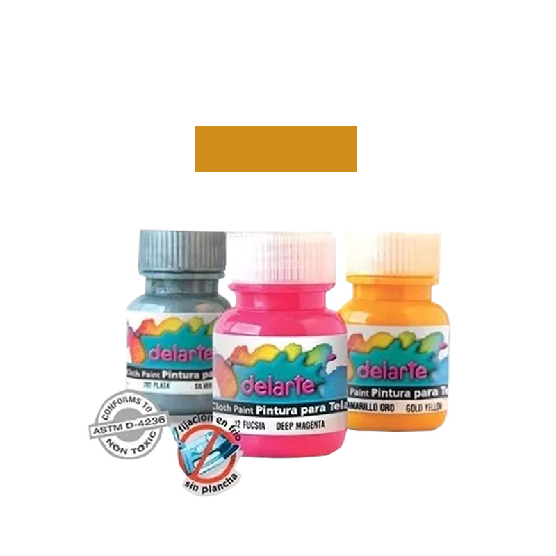  PINTURA TELA DELARTE 37ML X6 AMARILLOOCRE