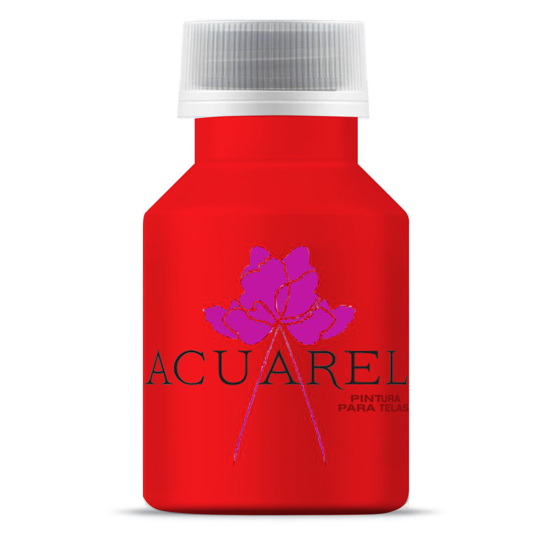  PINTURA PARA TELA ACUAREL 50CC ROJO  CADMIO PACK X6