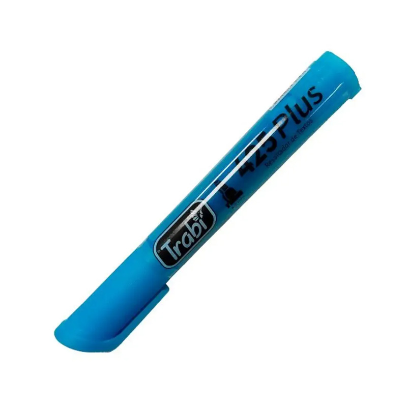  RESALTADOR REDONDO TRABI 425 PLUS  RECARGABLE X12 FLUO CELESTE