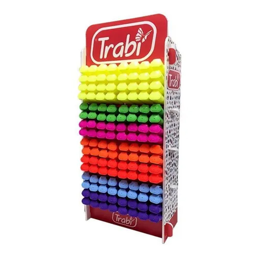  RESALTADOR CHATO TRABI EXHIBIDOR X128FLUO SURTIDO