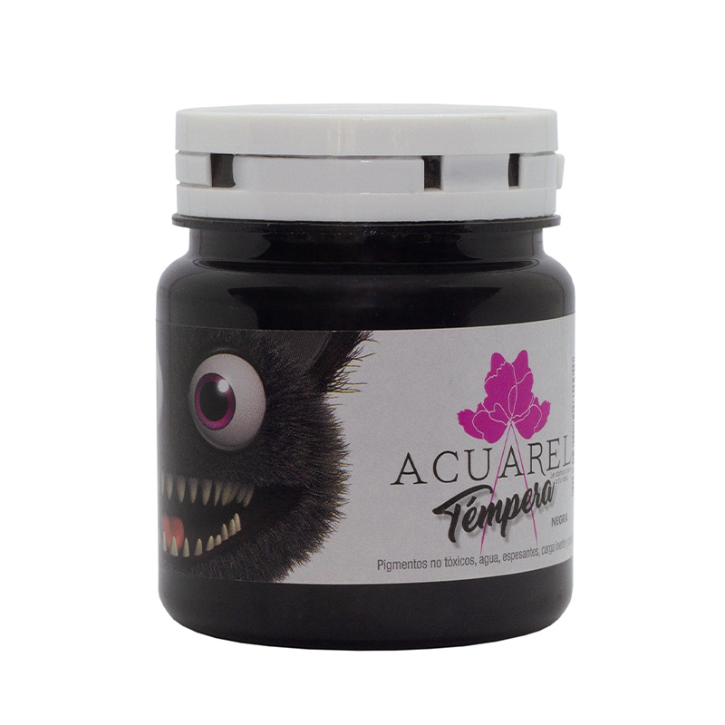  TEMPERA ACUAREL POTE 250GR NEGRO