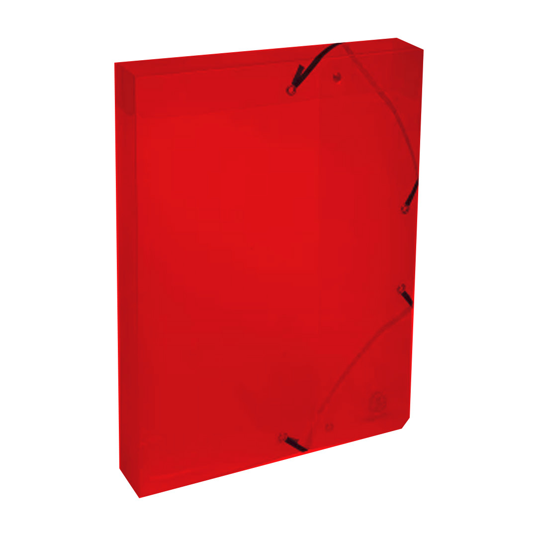 CAJA CON ELASTICO OFICIO PAGODA  POLIPROPILENO LOMO 2 ROJO