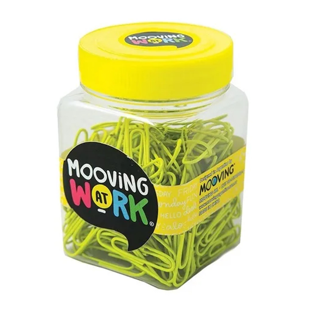  CLIPS MOOVING PAPER CLIPS 33MM FRASCOX80 AMARILLO FLUO