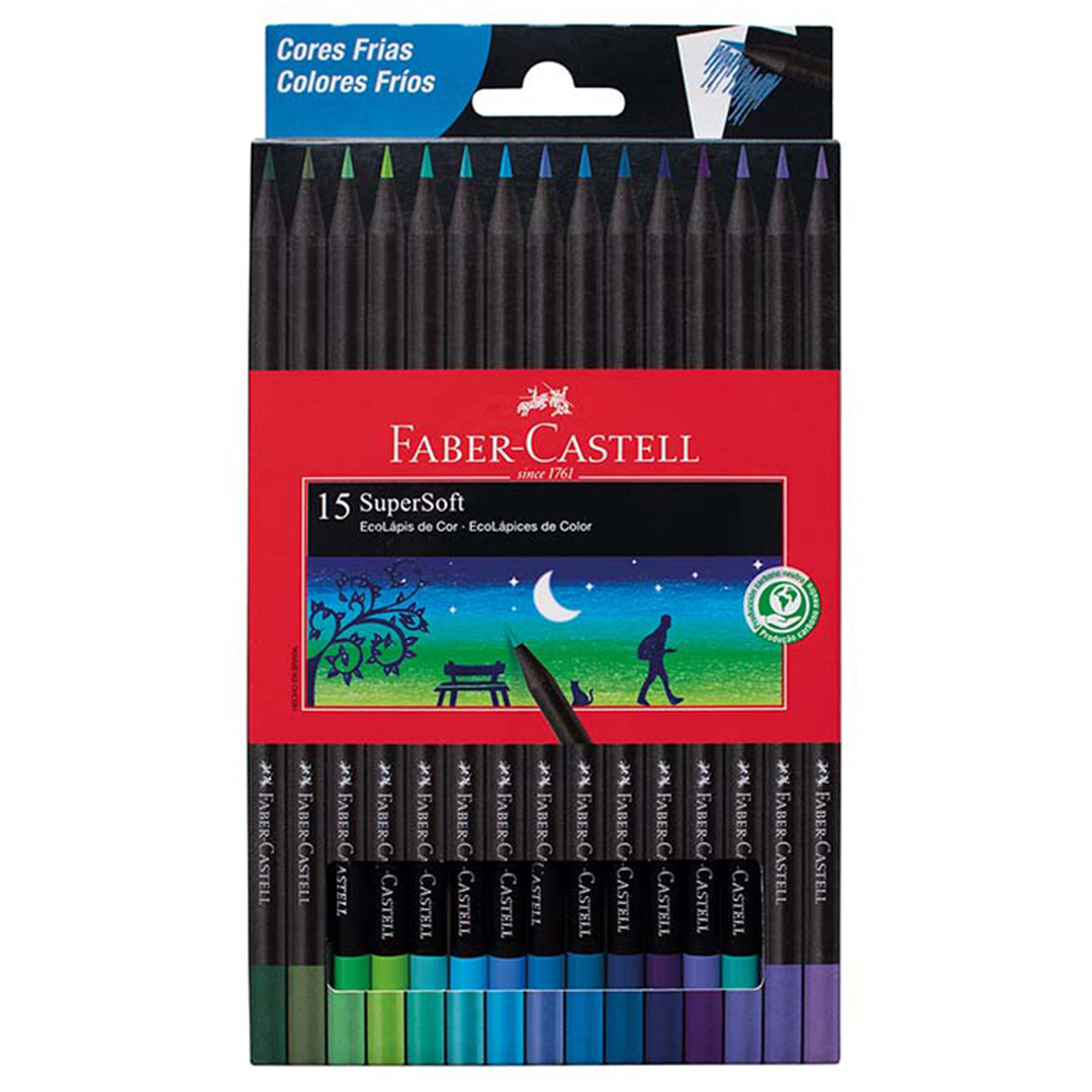  LAPIZ COLOR FABER SUPER SOFT FRIO X15