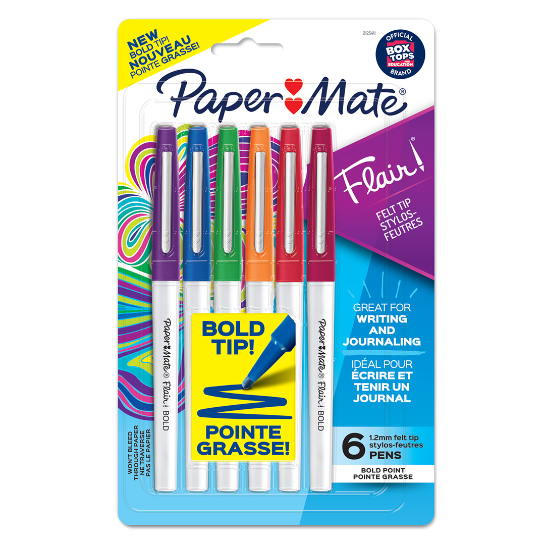  MARCADOR PAPER MATE FLAIR BOLD 1.2MM  SURTIDO BLISTER X6