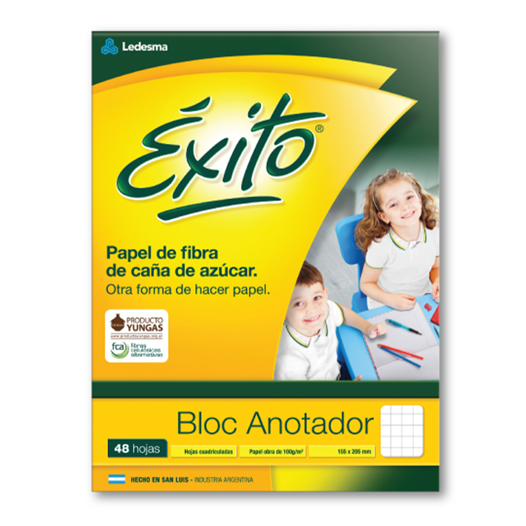  BLOCK ANOTADOR EXITO 16X21 EMBLOCADO 48H  CUADRICULADO