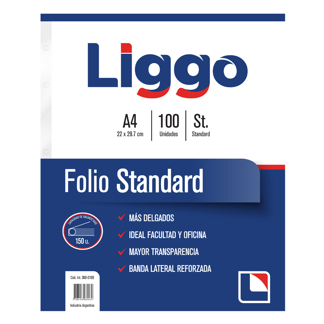  FOLIO A4 30 MICRONES LIGGO STANDARD X100
