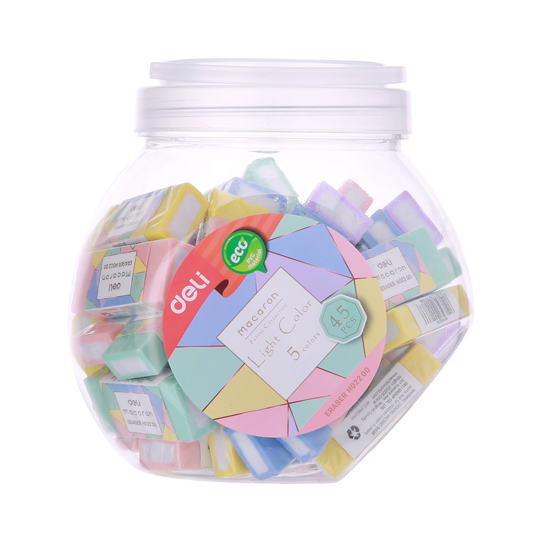  GOMA DELI MACARON PASTEL 5 COLORES  ESTUCHE X45