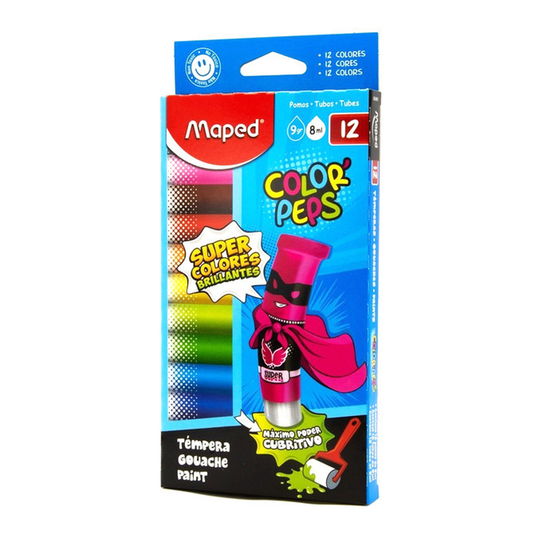  TEMPERA MAPED 8ML EST X12 SURTIDO