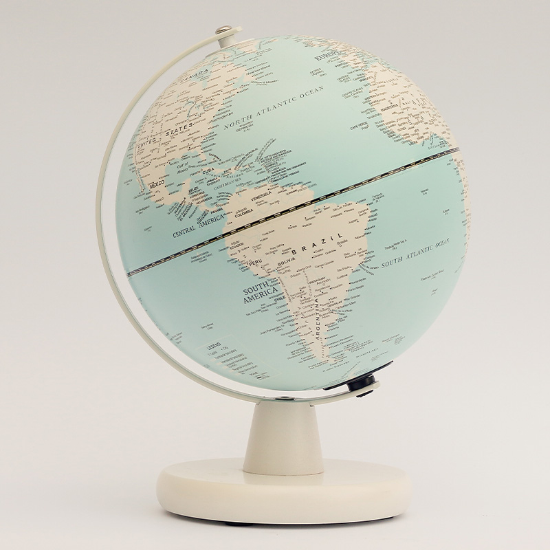  GLOBO TERRAQUEO ZEUS PLOW BASE MADERABLANCA 20CM