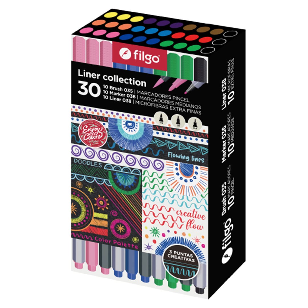  SET FILGO ENJOY X30 - MICROFIBRA +  MARCADOR + PUNTA PINCEL
