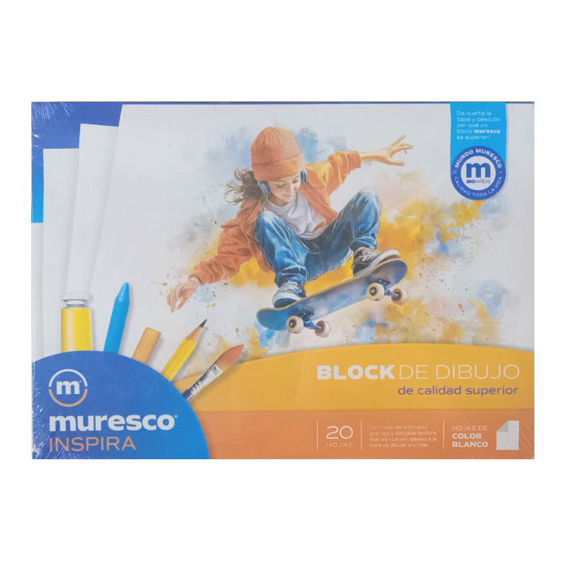  BLOCK N6 MURESCO X 24 HOJAS BLANCO  INSPIRA