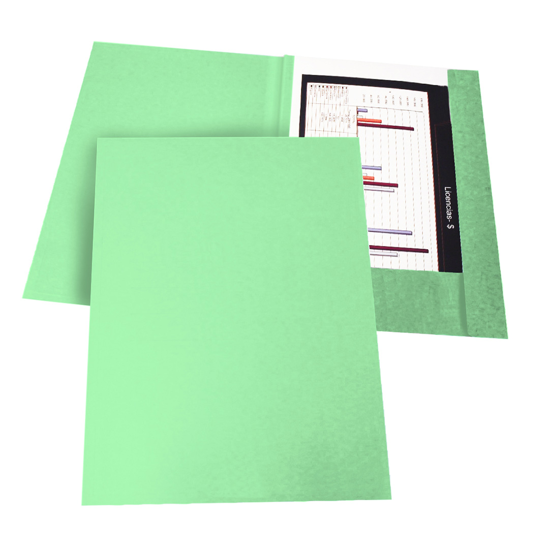  CARPETA 3 SOLAPAS CONGRESO 170GR     VERDE X50