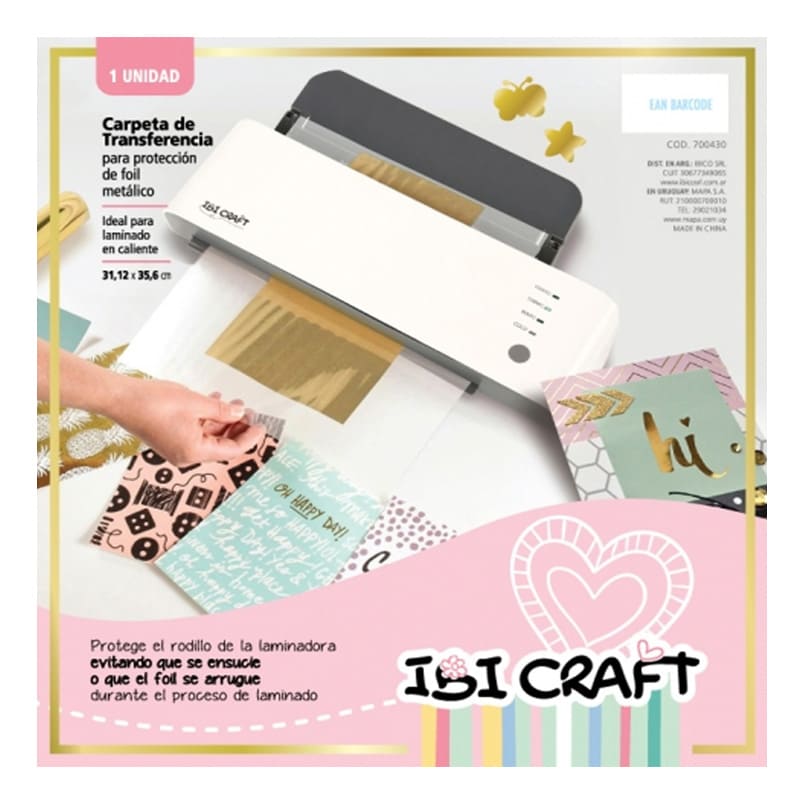  CARPETA DE TRANSFERENCIA PARA PROTECCION  DE FOIL METALICO IBICRAFT 31.12 X 35.6