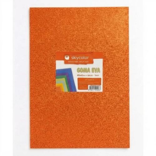  GOMA EVA BRILLO SKYCOLOR 40X60 X10  NARANJA 1.6MM