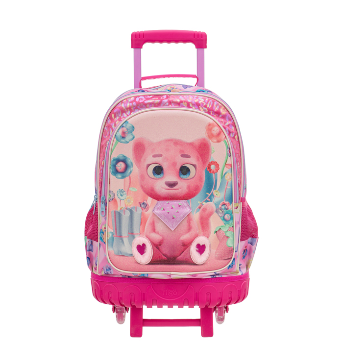  MOCHILA FILGO 3D 18'' CON CARRO LEOPARDA 2025