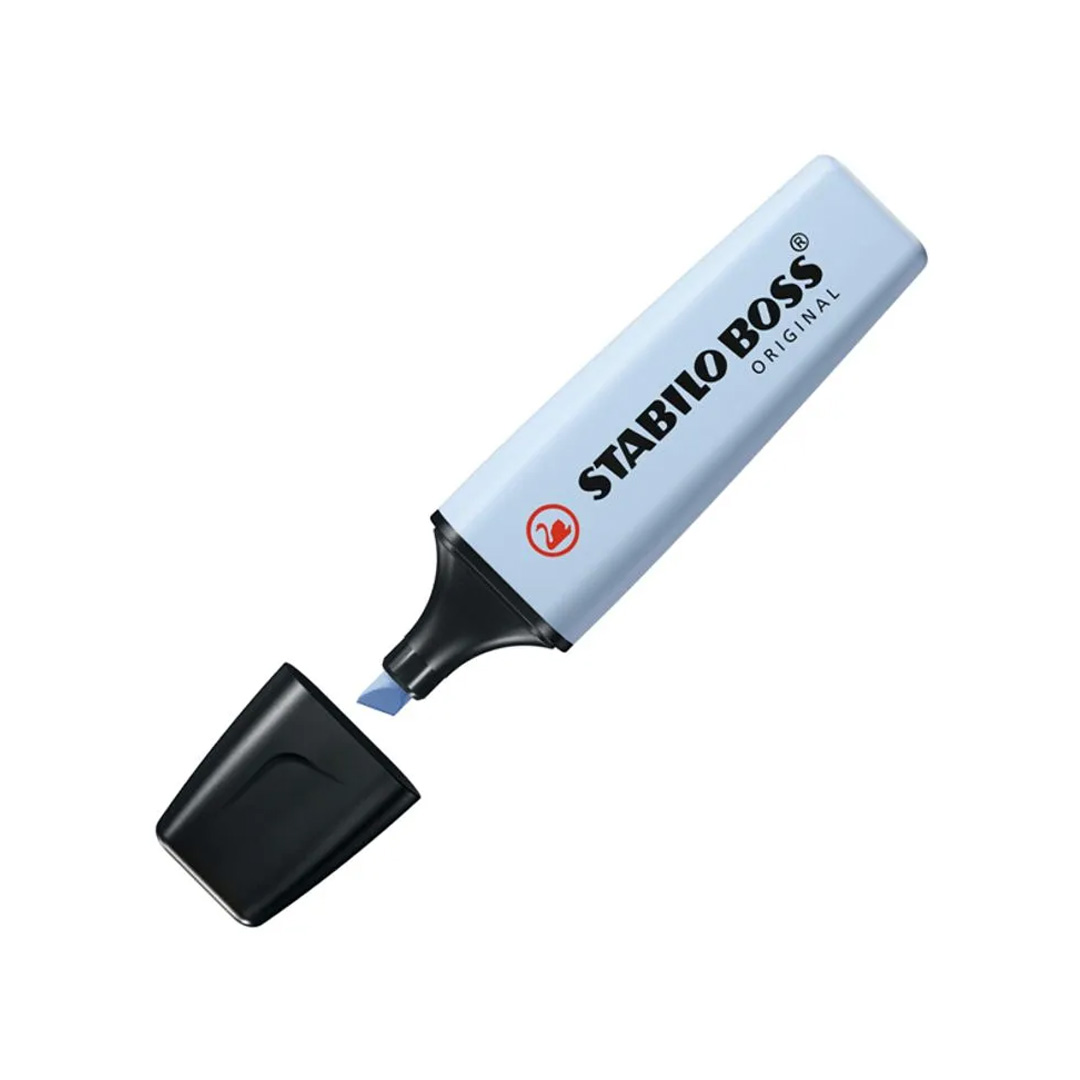  RESALTADOR CHATO STABILO BOSS X10 PASTEL AZUL VENTOSO