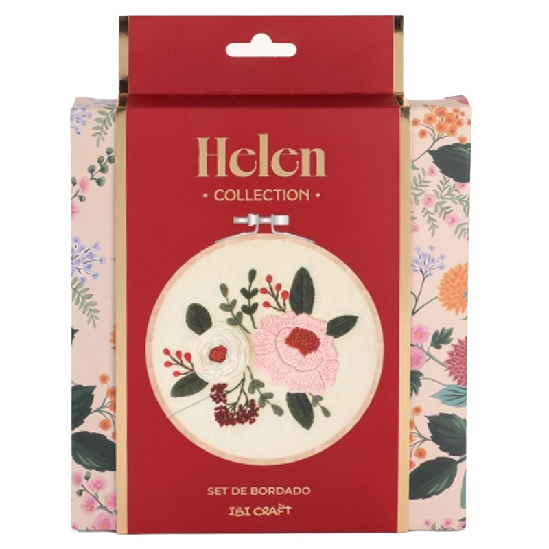  SET BORDADO HELEN - LIENZO ARO HILOS -