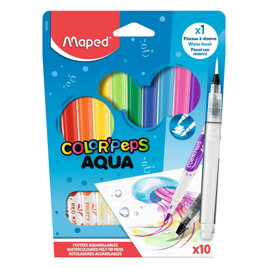  MARCADOR PUNTA PINCEL MAPED AQUA X10
