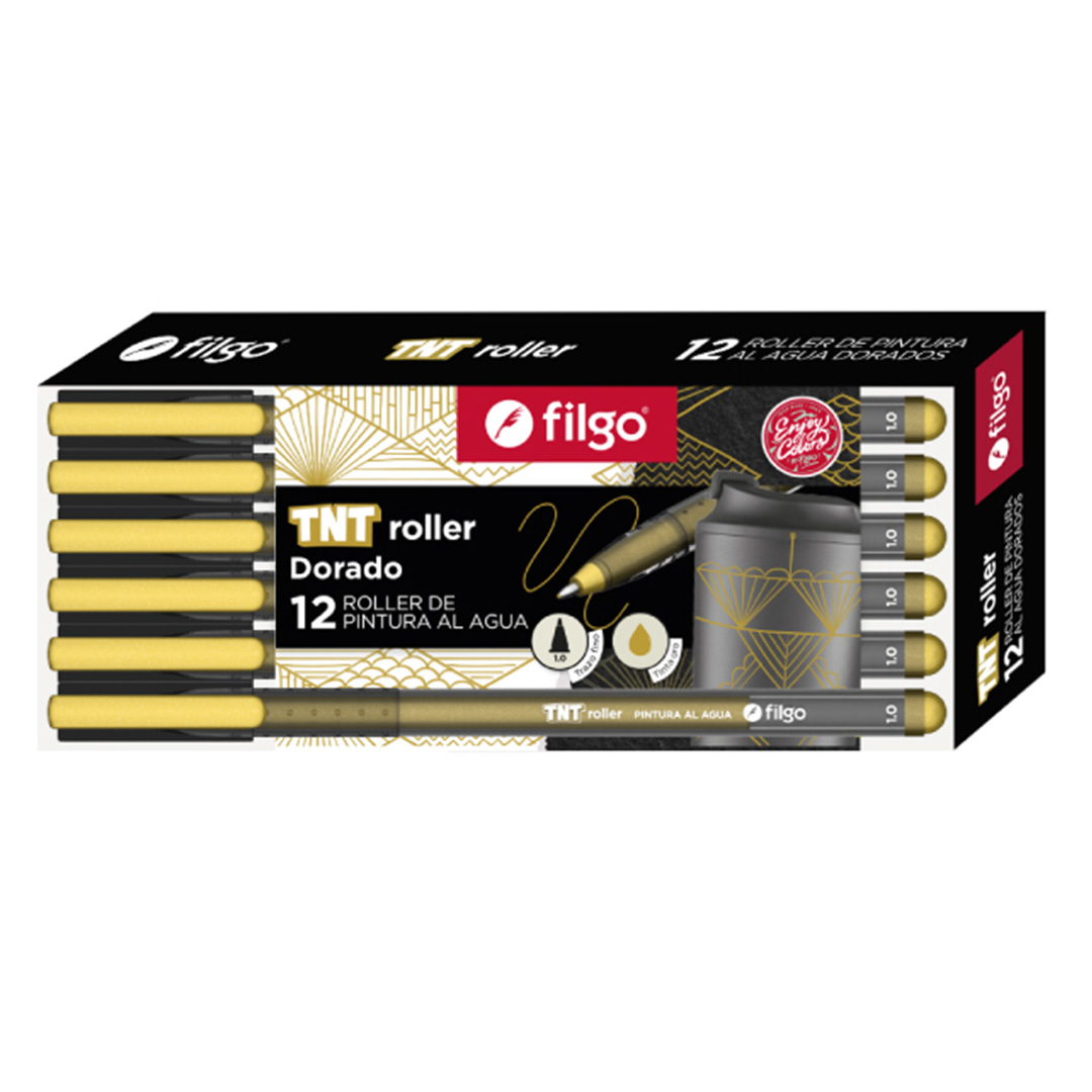  ROLLER PINTURA AL AGUA FILGO TNT ORO  X12