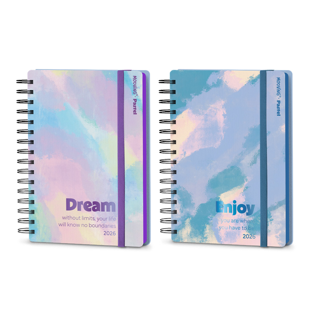  AGENDA MOOVING 10X15 DIA POR PAGINA  PASTEL