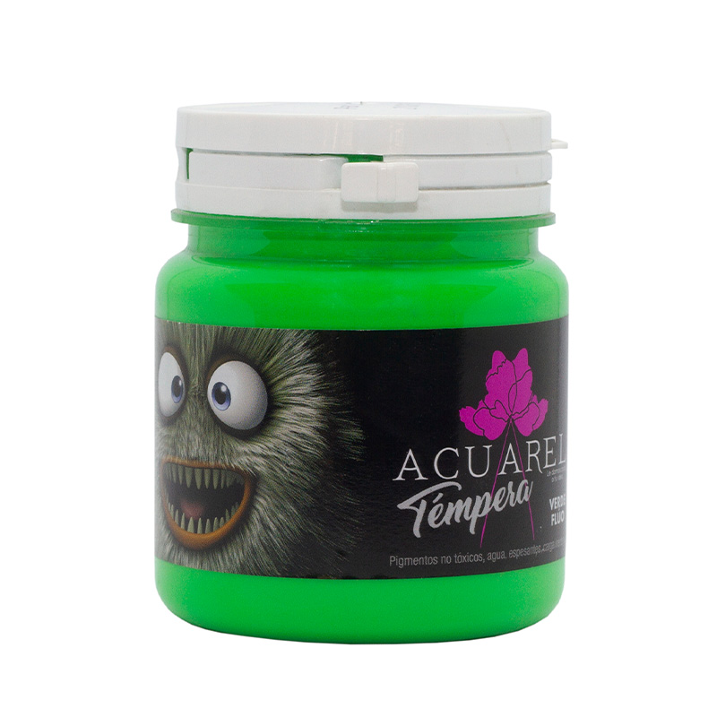  TEMPERA ACUAREL POTE 250GR FLUO VERDE