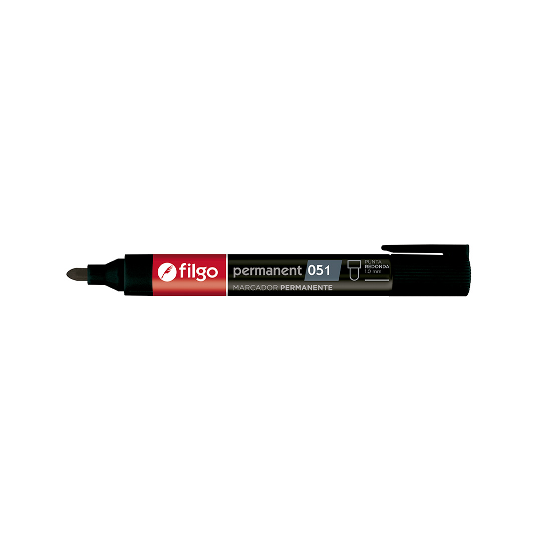  MARCADOR PERMANENTE FILGO 051 PUNTA  REDONDA NEGRO X12
