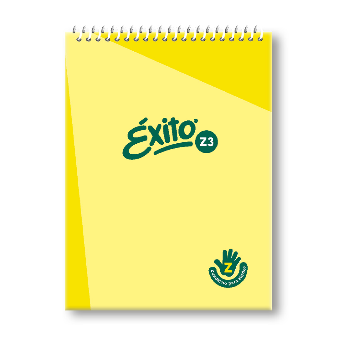  CUADERNO EXITO 19X24 TAPA CARTON Z3 PARA  ZURDOS 48 HOJAS RAYADO