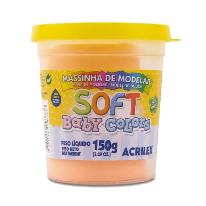 MASA MODELAR SOFT ACRILEX POTE 150G BABY  SALMON X6